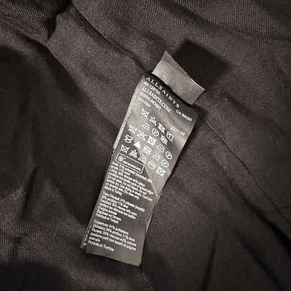 AllSaints - Brushed Wool Blend Jessa Jacket - Womens US Size 10 - Cow/Camo Print - Picture 12 of 12